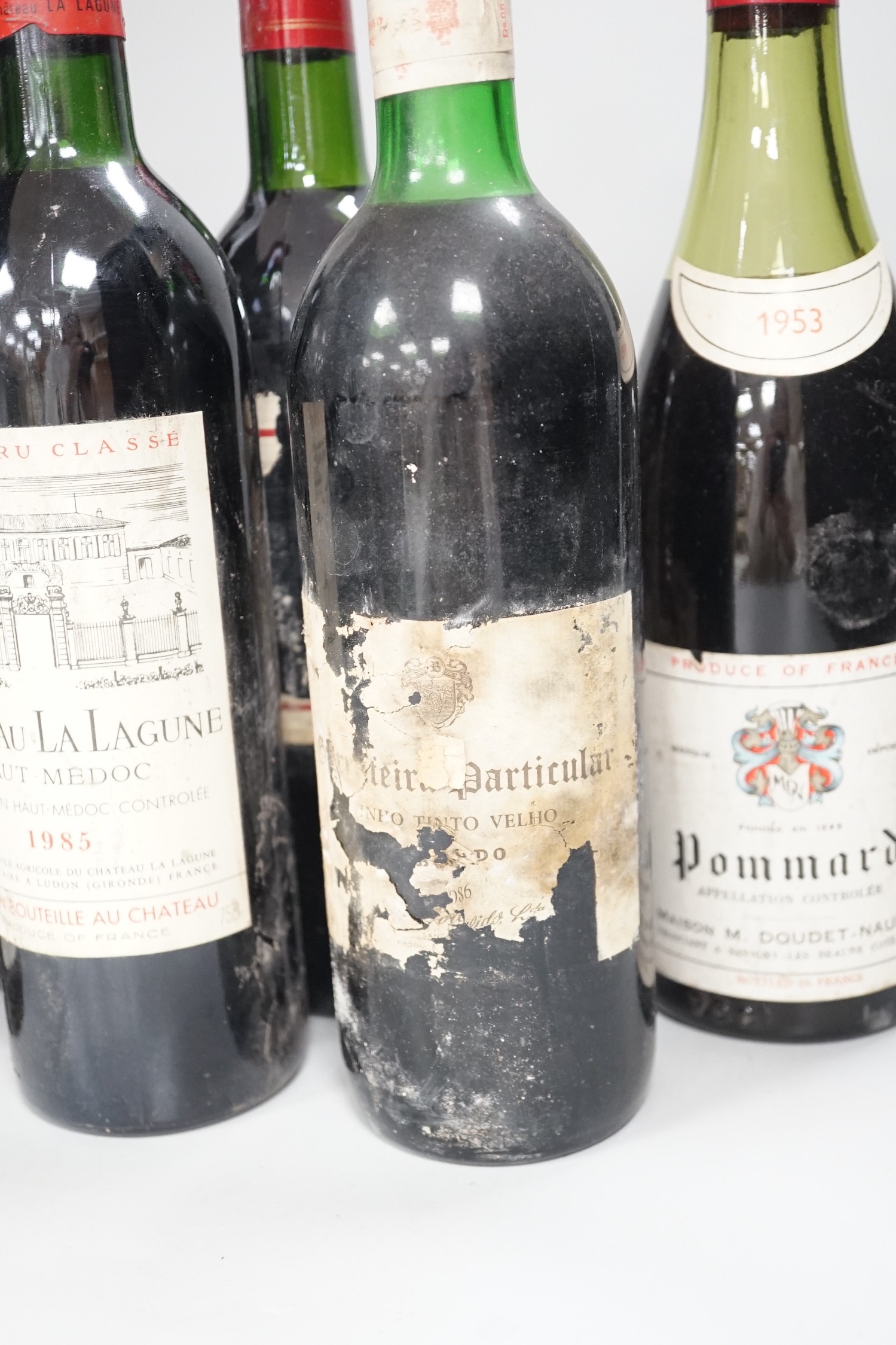 Seven various bottles of claret and others